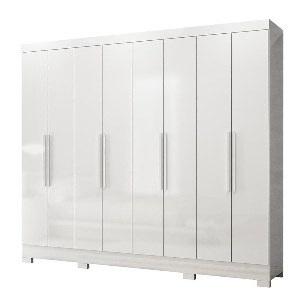 Guarda Roupas Casal 8 Portas 4 Gavetas Diplomata Moval Branco