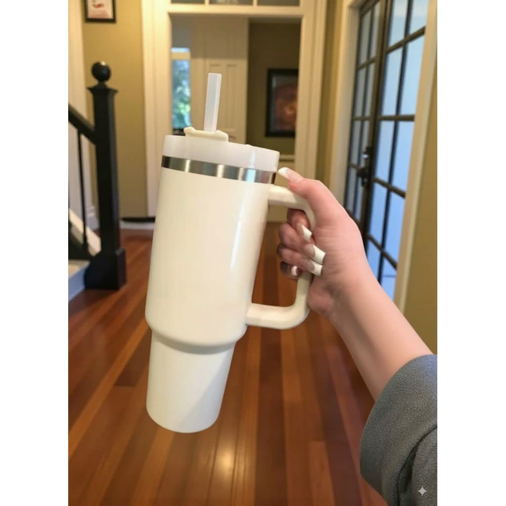 Caneca Copo Térmico 1200ml com Canudo – Mantém Gelado +12h! Garrafa Inox Lilás Rosa Pink Bege