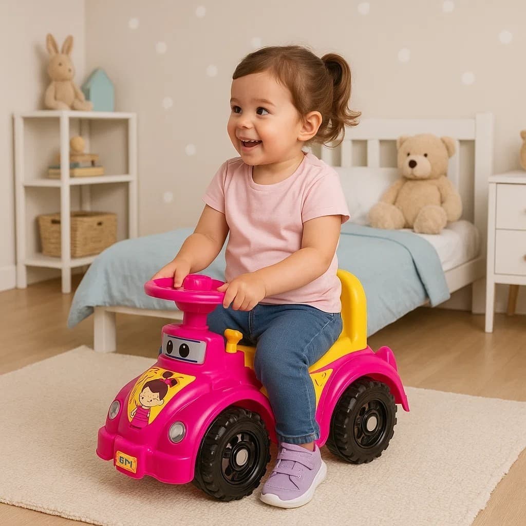 Carrinho Andador Infantil Motoca Ketokinha Princesa Bebê Menino Menina Azul Rosa Primeiros Passos