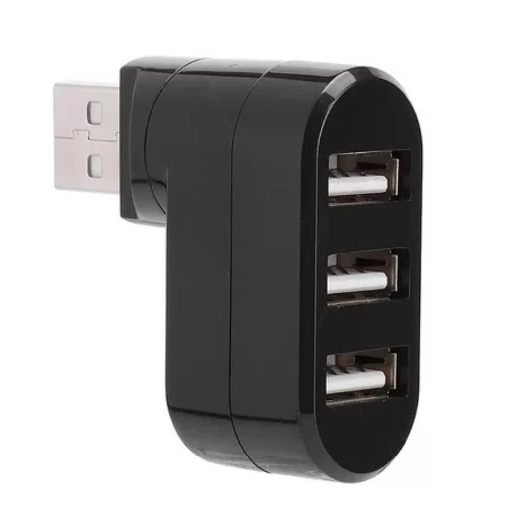 Hub USB Giratório 3 Portas 180° Compatível com Pc e Notebook