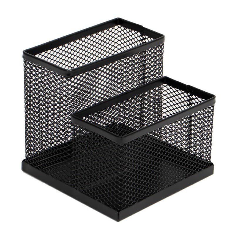 Organizador de Mesa Aramado Para Canetas Lápis Papeis Ou Pinceis 2 Divisórias