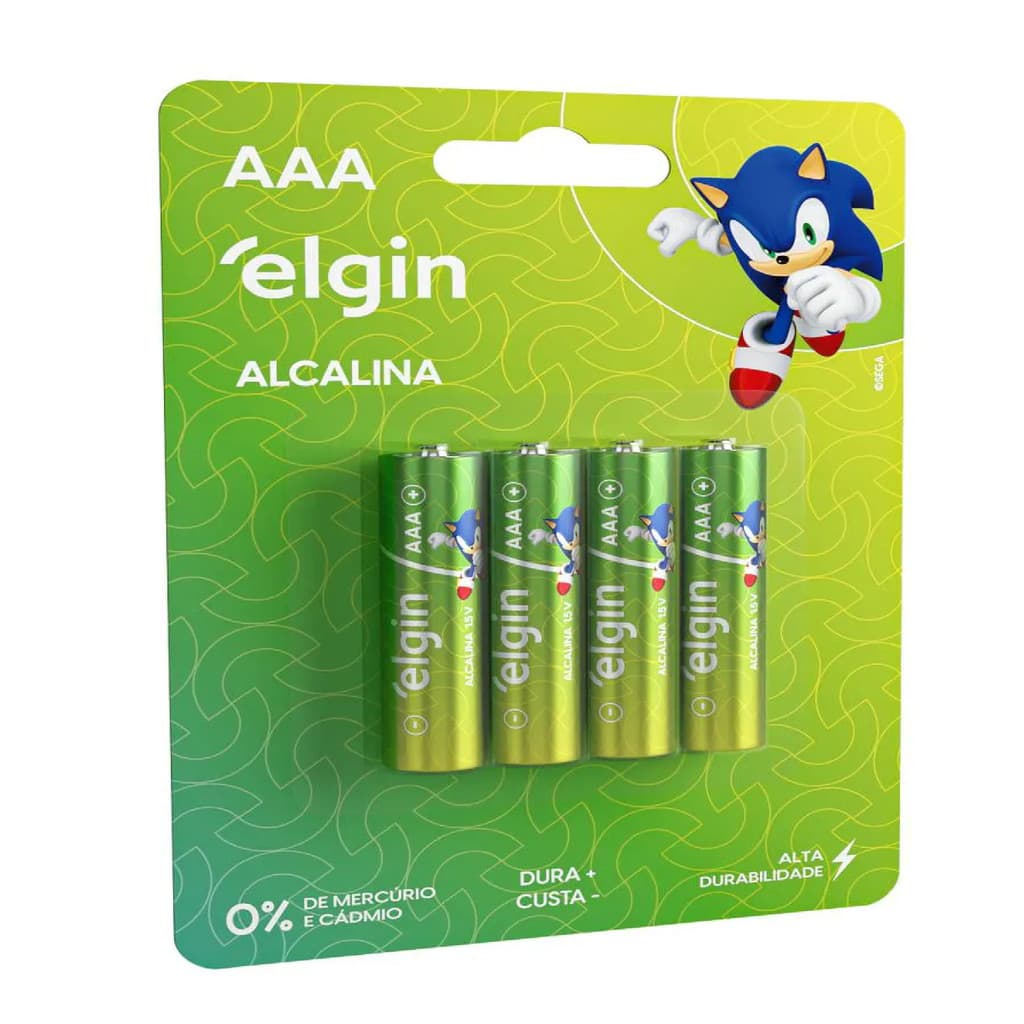 PILHA  ALCALINA  AAA BLISTER COM 4 PECAS