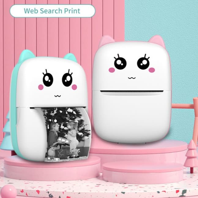 Mini Impressora Térmica Desenho Animado Portátil Impressora De Impressão Foto Sem Fio