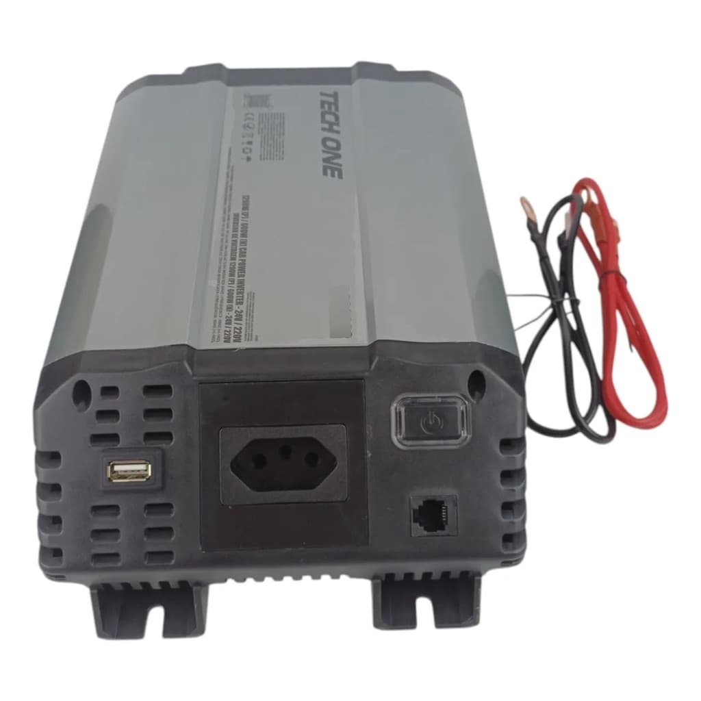 Inversor de Voltagem Tech One 1200wp600wn 24v - 220v Unidade Marca