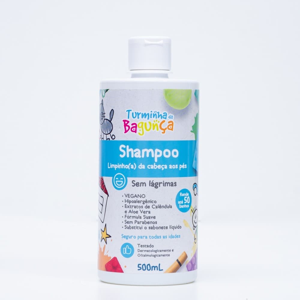 Shampoo/Sabonete Liquido Infantil da Cabeça aos Pés -TURMINHA DA BAGUNÇA Sem Lágrimas 500 ML