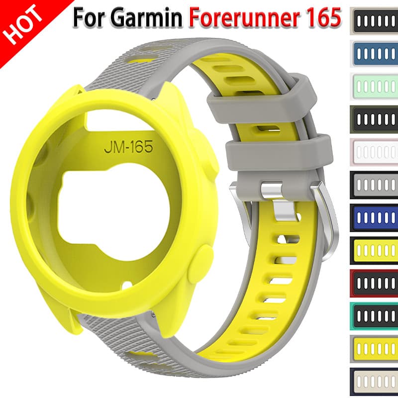 Capa Protetora + Alça Para Garmin Forerunner 165 Banda Esporte Macio Pulseira De Silicone Acessórios Smartwatch