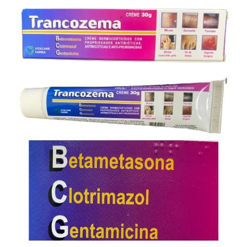 Pomada Trancozema Para Tratamento De Fungos Infecção Dermatite Eczematoide Bacterianas Acne