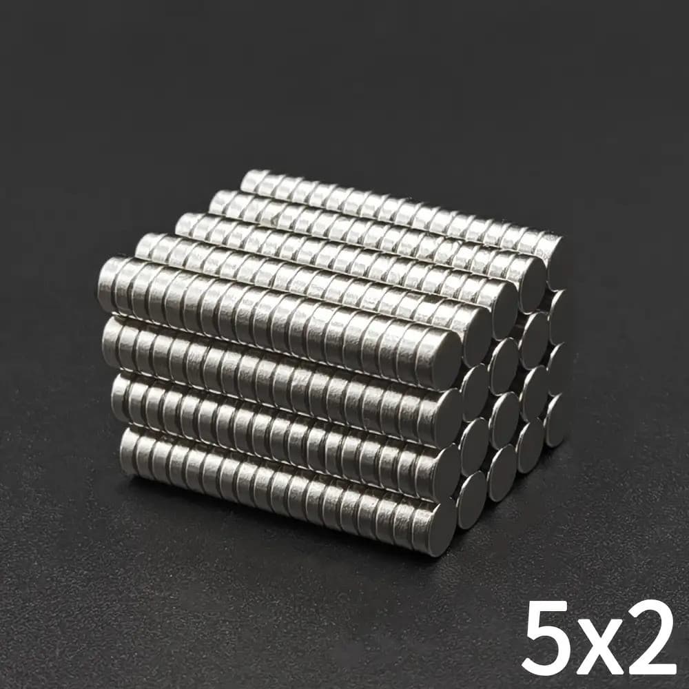 10/100/200 Peças Ímãs Pequenos Redondos De 5x2mm , De Neodímio N35 Quadro Branco NdFeB , Adequados Para Escritório , Gel