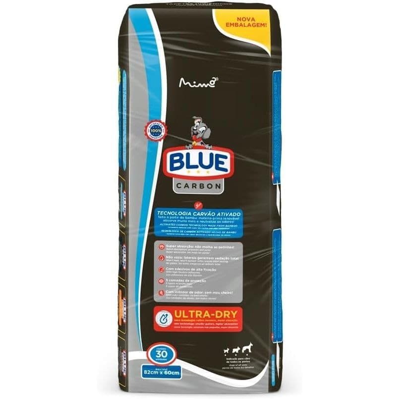 Tapete Higiênico Expet Blue Carbon Com 30 unidades 82x60cm