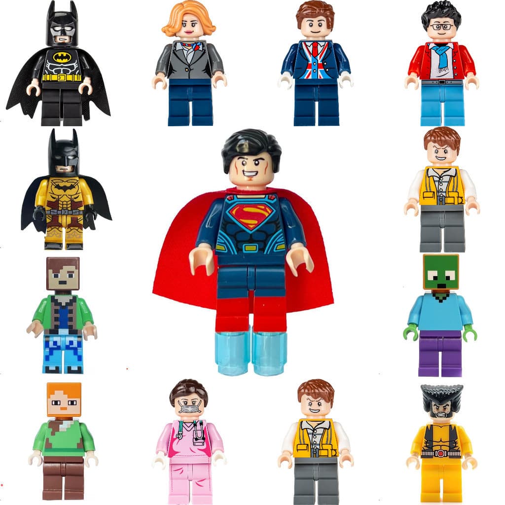 Blocos de construção de bonecos de ação brinquedos infantis