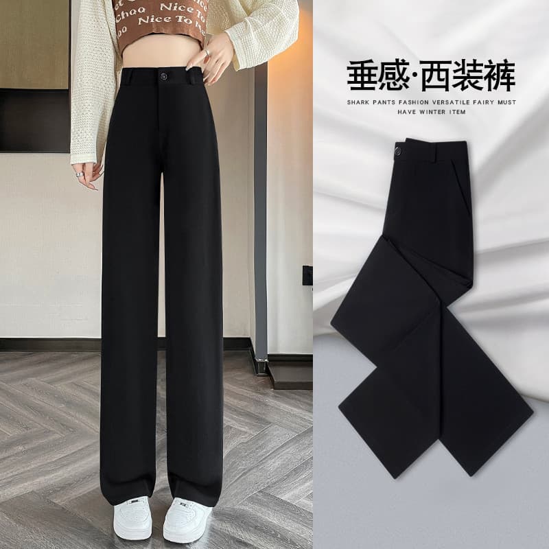 [Série 25078] Calça de terno com botão único - Calça primavera outono