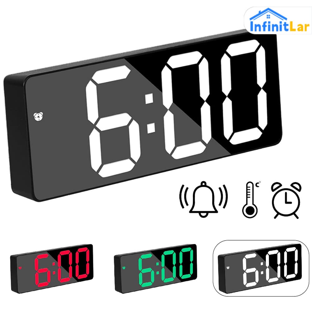 Relógio Temporizador de Mesa com Monitor Climático e Display Digital