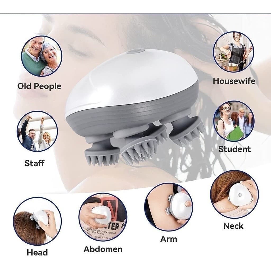 Massageador elétrico portátil pequeno de cabeça, ombro e pescoço