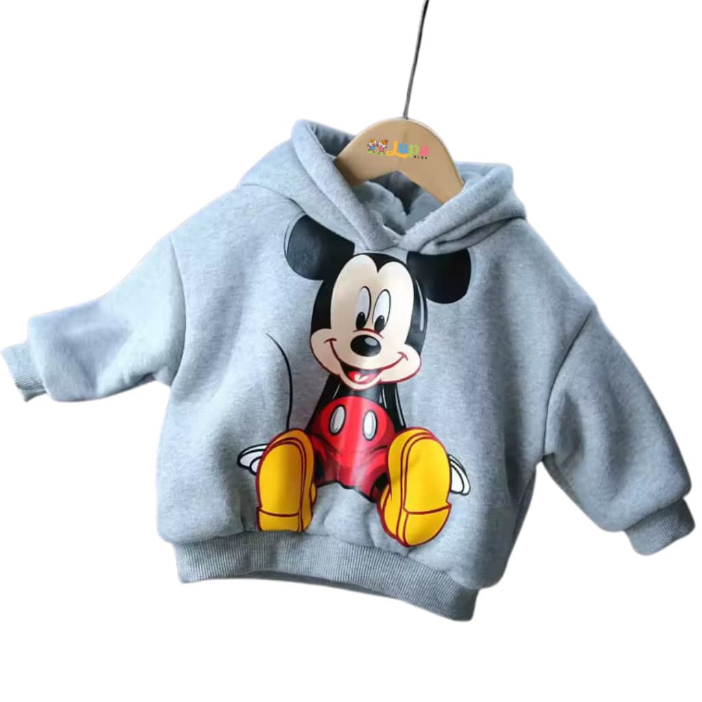 Blusa Moletom Infantil - Mickey Hoodies Unissex-Inverno-Outono - Casacos C\ Capuz bebê. P a 5 anos