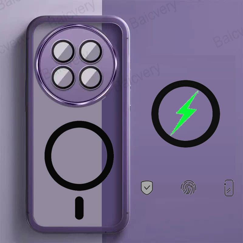 Para Realme 12 5G PRO Plus 13 4G 13 5G 13 + Lente De Câmera Macia Protetora Com Adesivo Magnético Sem Fio