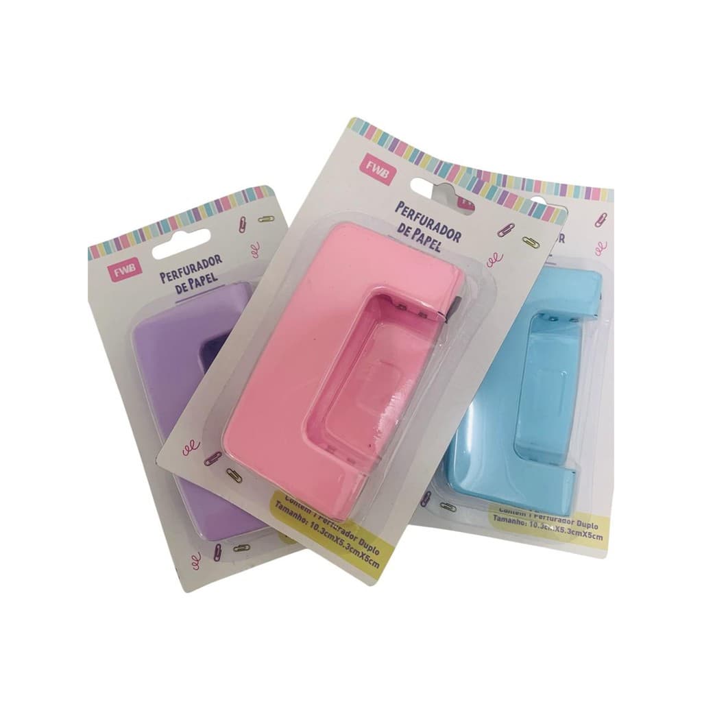 Perfurador de Papel 2 Furos em Metal – Compacto e Durável