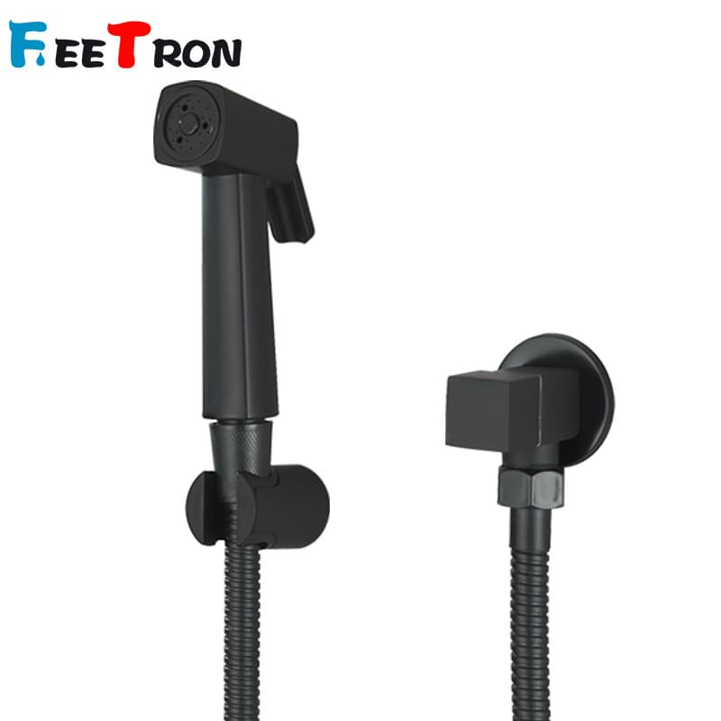 Ducha Higiênica Quadrada Em Banheiro Completa Gatilho Luxo 1,2m