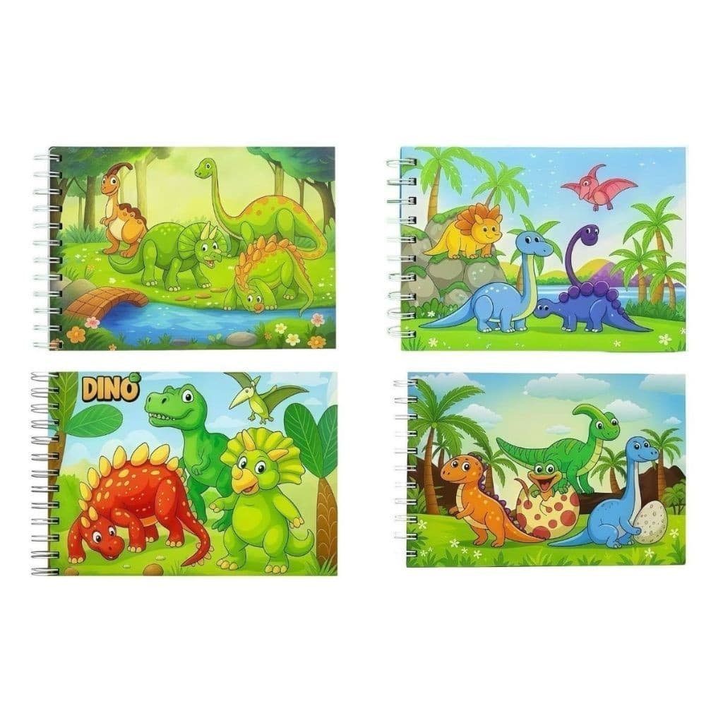 livro de colorir infantil dinossauro capa dura 48 páginas 180 g páginas A5