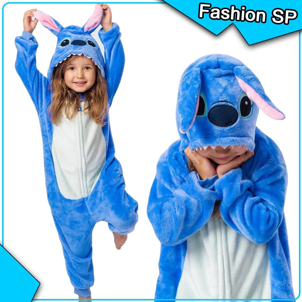 Pijama Infantil De Pelúcia Em Peça Única, Saco De Dormir Stitch Adequado Para Meninos E Meninas