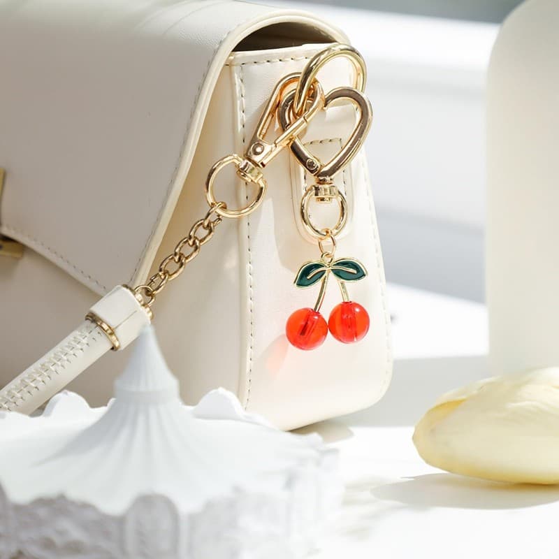 Cereja Chaveiro Saco Bolsa Encantos 12 Pçs Bolsas Chaveiros Presentes Para Mulheres Mãe Festa Favores Acessórios