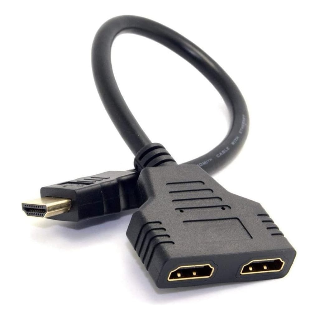 Cabo Hdmi Y Splitter Duplicador 1x2 Full Hd 1080p