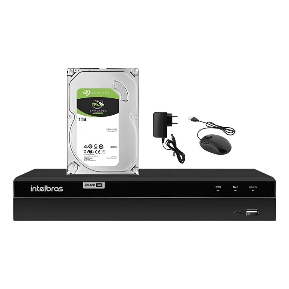 Dvr Intelbras 4ch Mhdx 1304 Inteligente Multi Hd C/ Hd 1tb