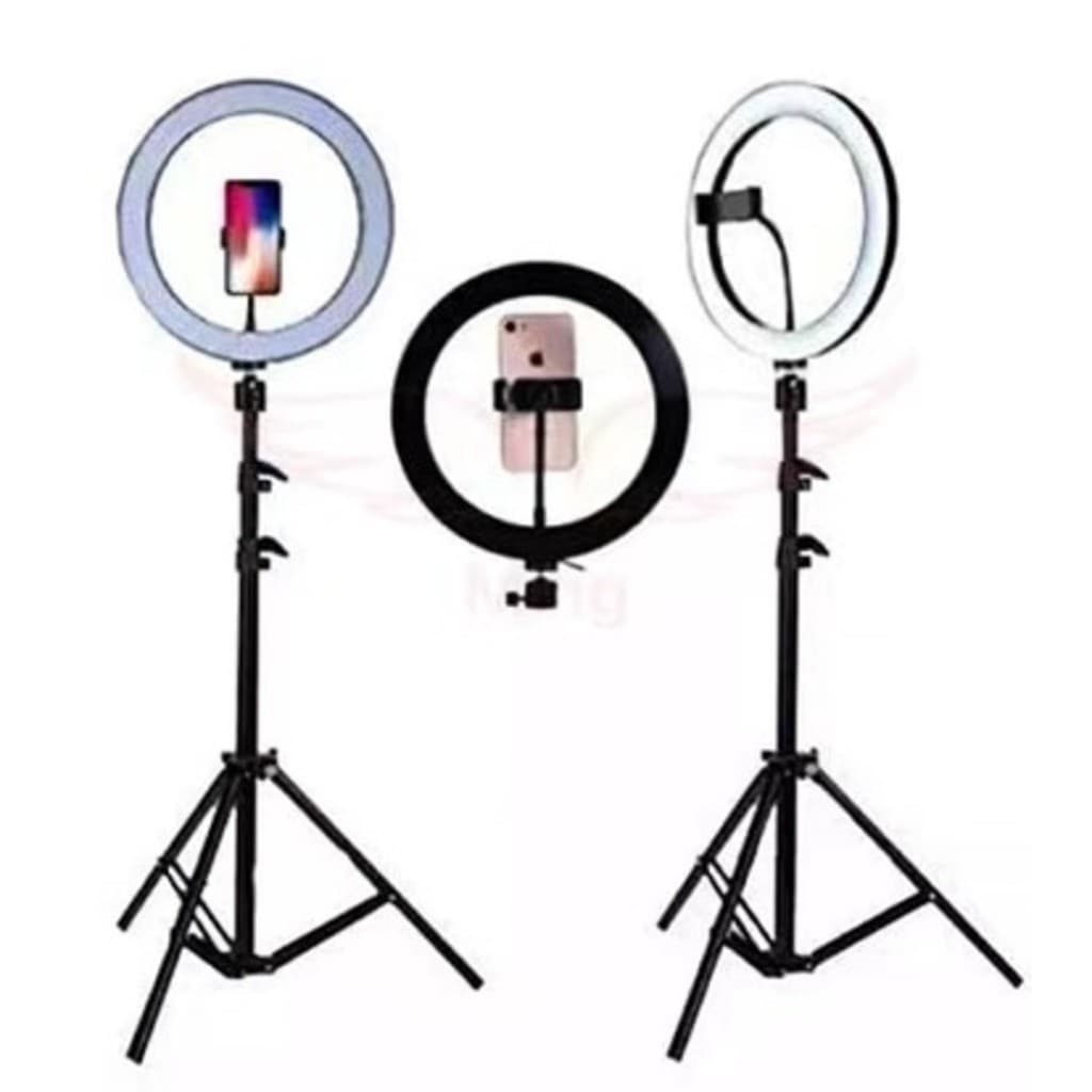 Kit Completo Anel Luz12  30cm Com Tripé 2.1M Dimmer  suporte celular ming