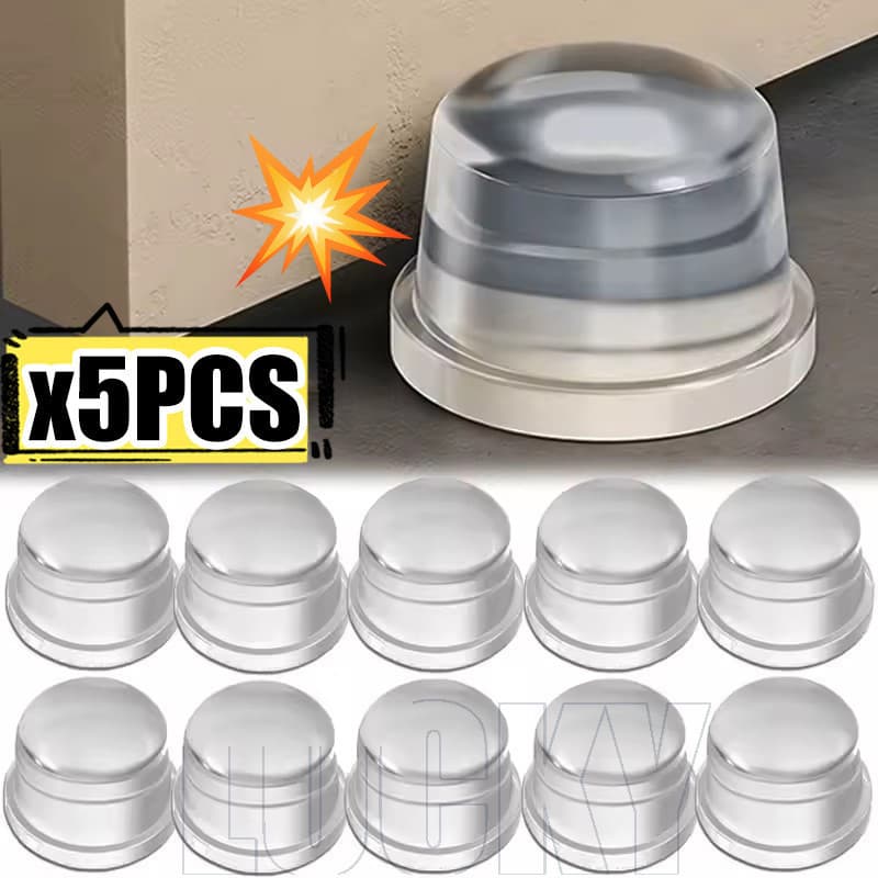 1/2/5 Unidades De Batentes De Porta Transparentes-Almofadas De Proteção De Parede Duráveis-Almofada Protetora De Móveis 