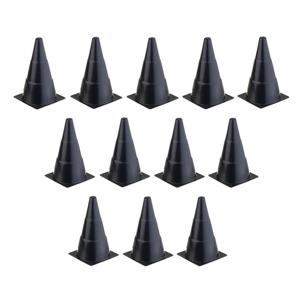 Kit 12 Cones Circuito Agilidade Treinamento Funcional Preto