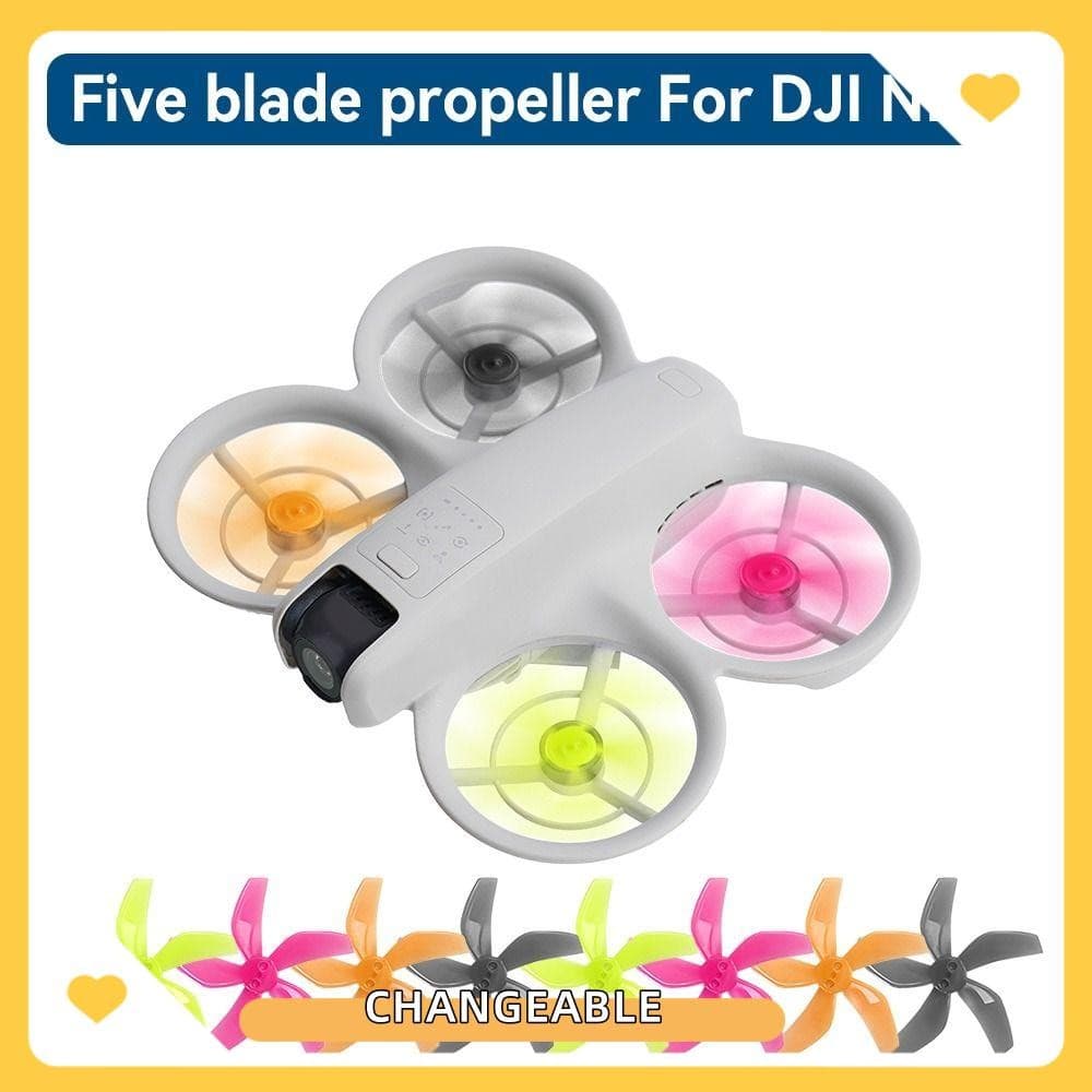 Hélices Mutáveis De Cinco Folhas De 2/4 Unidades , Lâmina De Remo Colorida De Baixo Ruído , Substituição Para DJI Neo
