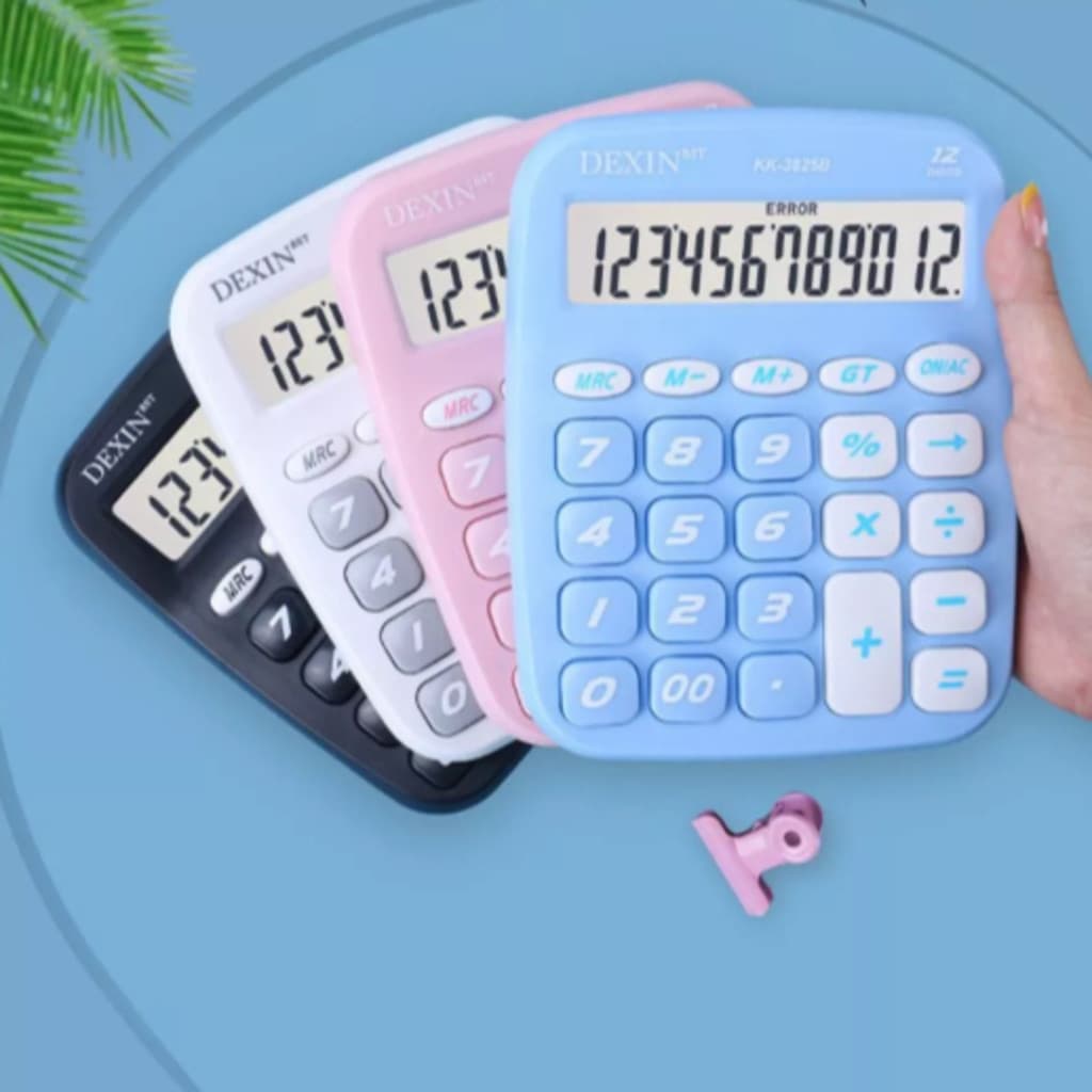 Calculadora 12 Dígitos Mesa Balcão Escritório Estudante Comércio Dexincom