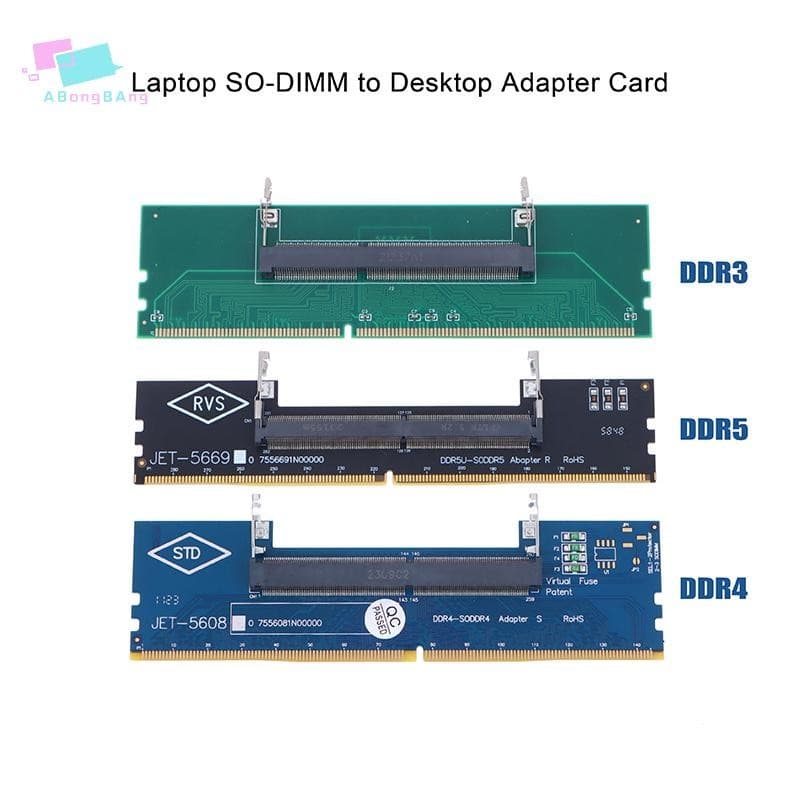 Abongbanghn DDR3 DDR4 DDR5 Portátil SO-DIMM Para Desktop Adaptador Conversor De Cartão Memória RAM Conector
