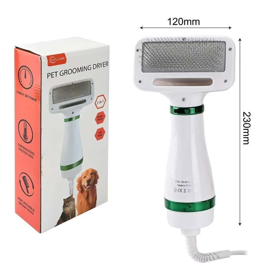 Escova Pet Secadora Elétrica para Secar e Remover Pelos de Gato e Cachorro Envio Rápido 110V
