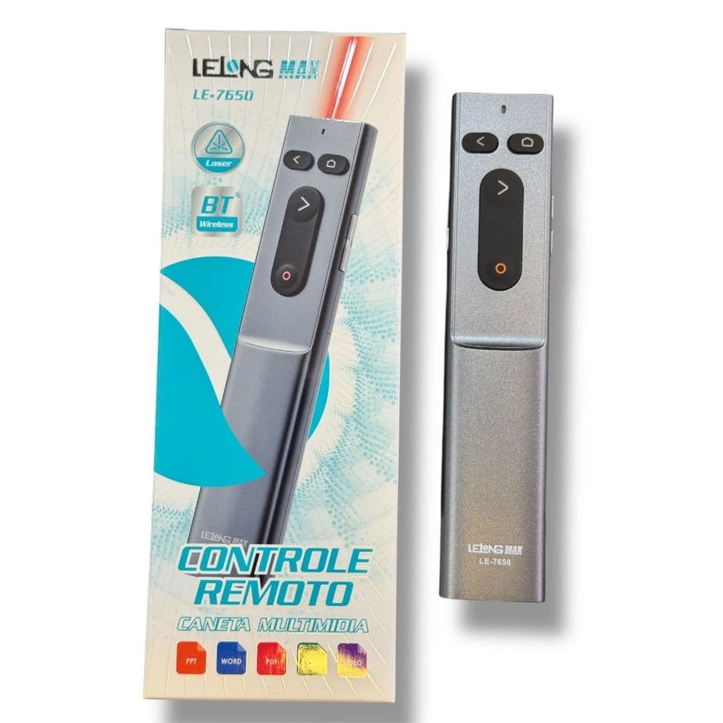 Controle Premium Apresentador Slide Laser Controle Sem Fio Apontador PowerPoint Caneta Passador de Slides Multimídia