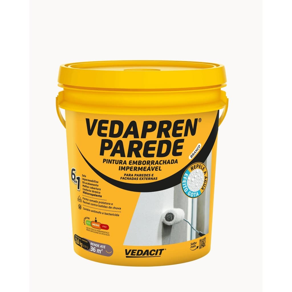 Vedacit Vedapren Parede 3,6 kg GL-Pintura Impermeabilizante