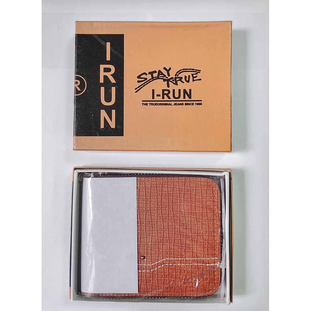 Carteira Masculina I-Run Marrom com Zíper