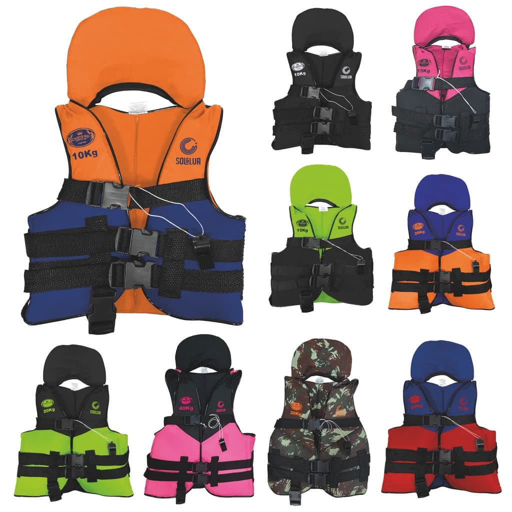 Colete Salva Vidas Boia Infantil Piscina Colorido 10 15 20 30 40 e 50kgs