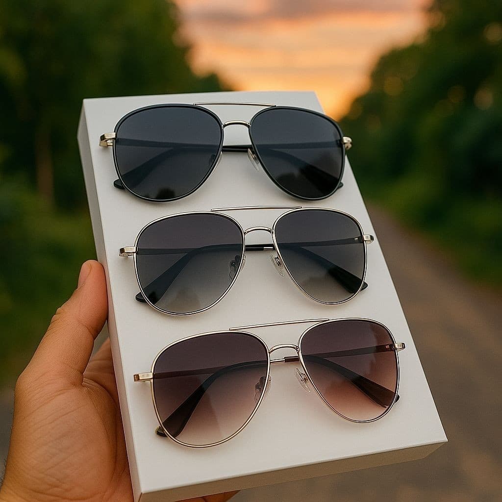 Kit com 3 Óculos lentes em cristal