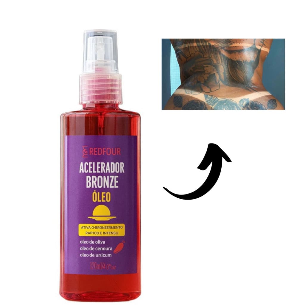 Bronzeador Acelerador Spray RedFour Cenoura e Amendoas 120ml