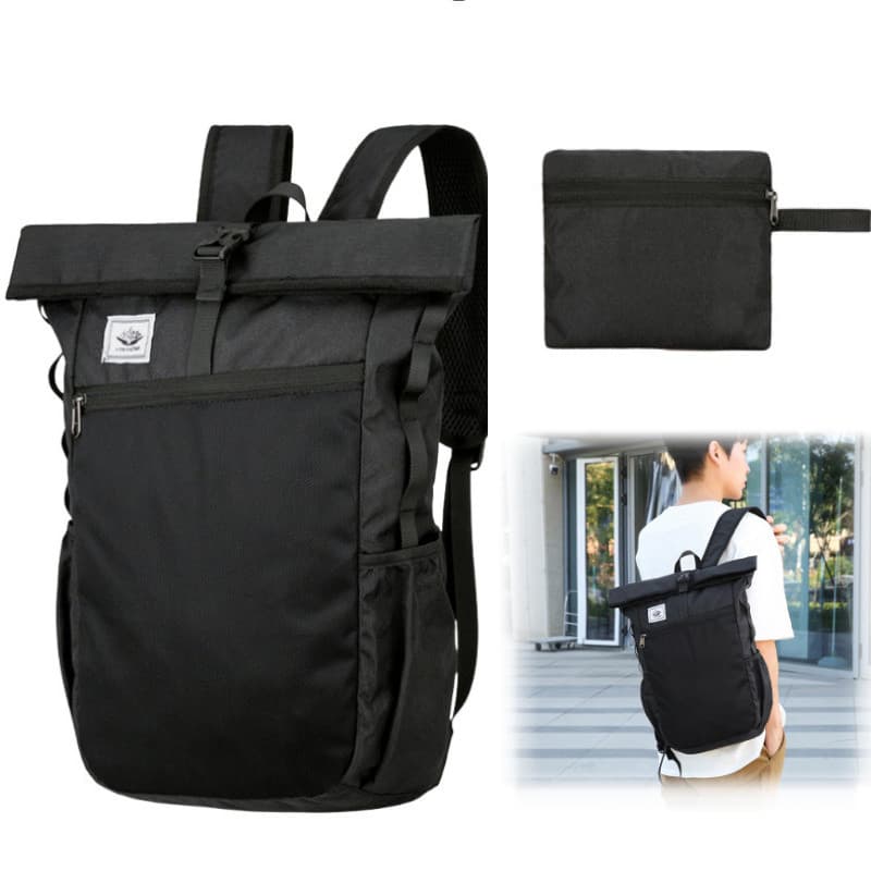 Mochila dobrável para viagens ao ar livre, à prova d'água, portátil e ultraleve, unissex