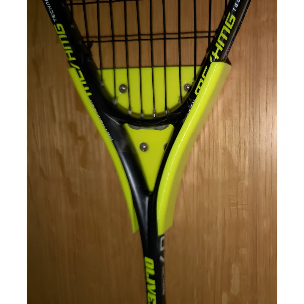 Suporte 3d Raquete De Squash Parede