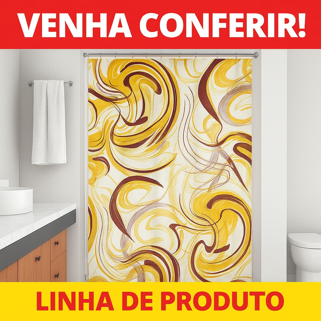 Kit 2 Cortina Box Banheiro Polietileno 138x198cm Resistente Estampada Sortida Antimofo Impermeável