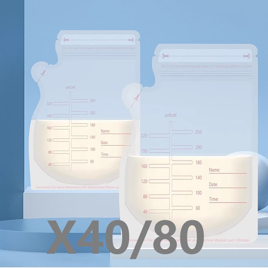 Kit 20/40/80 Un Saco Saquinhos Congelar Leite Maternidade Bebê