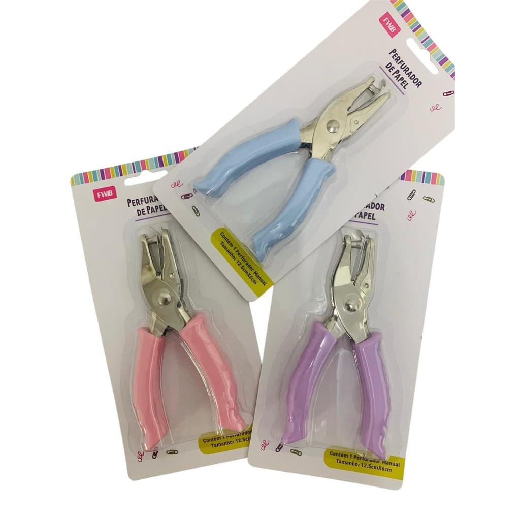 Furador Perfurador Tipo Alicate Para Papel Eva Portatil