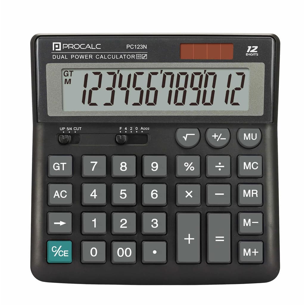 Calculadora de mesa 12 dígitos PC123N Procalc