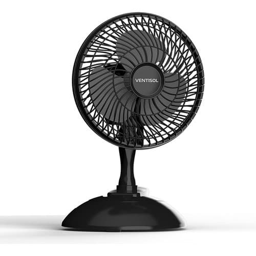 Micro Ventilador mini 20cm Turbo 3 pás black base removível 127V - Ventisol