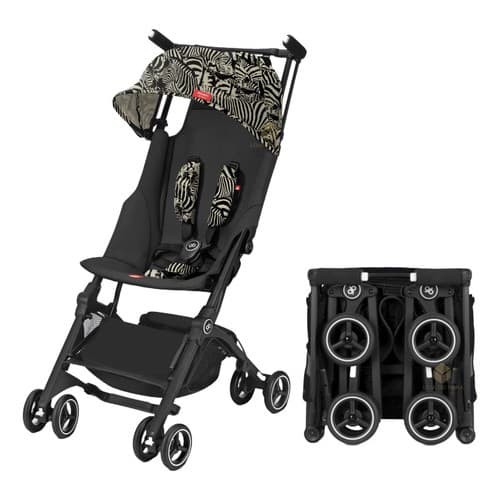 Carrinho Bebê Passeio Desert Night Gb Pockit All-terrain Preto Preto E Branco
