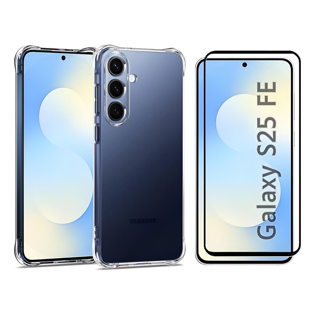 Capa Capinha Anti Impacto Compatível Com Galaxy S25 FE E/OU Película 3D Vidro Temperado