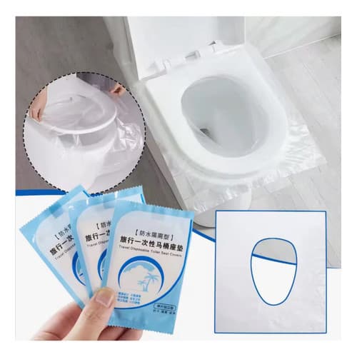 Kit 50 Protetor Descartável Assento Vaso Sanitário Plástico