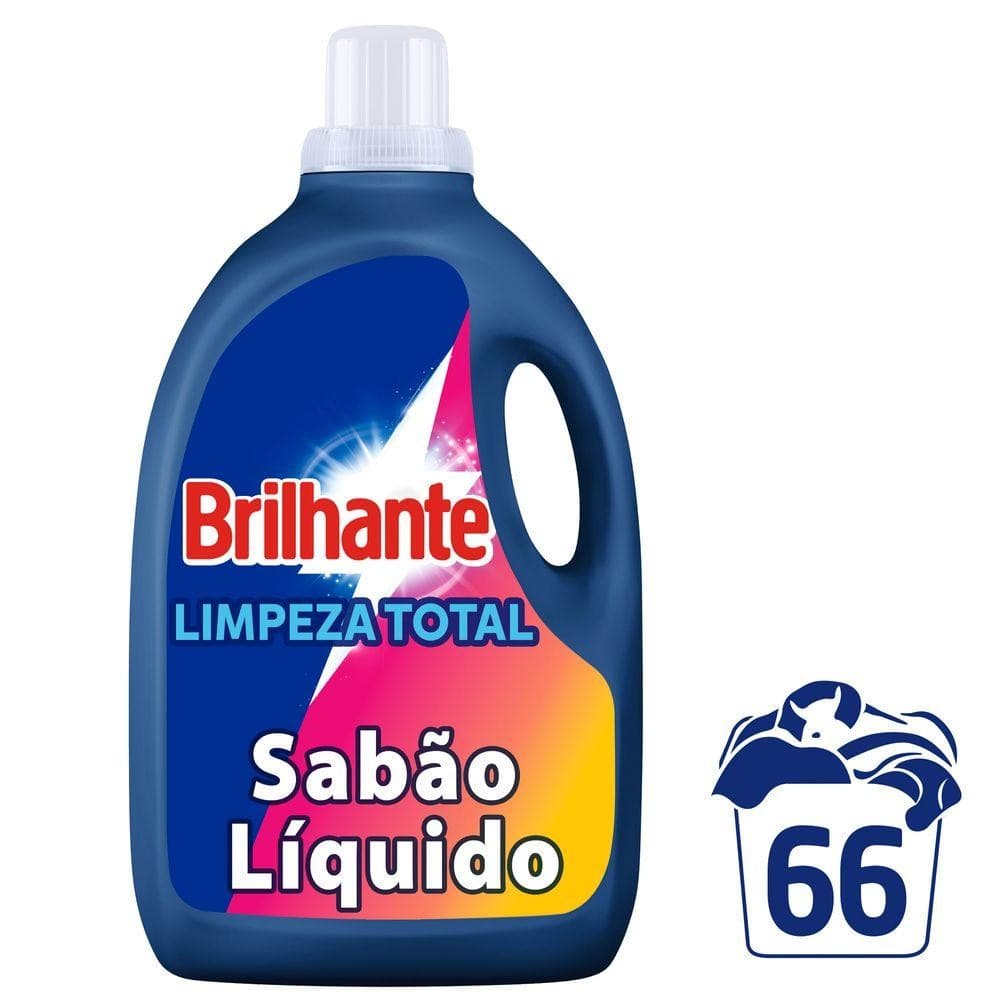 Lava Roupas Líquido Brilhante Limpeza Total 5L